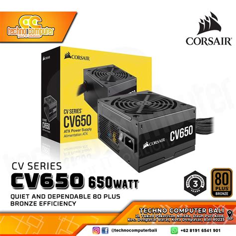 CORSAIR NEW CV650 650Watt 80 Bronze Non Modular