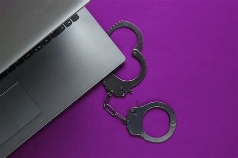 Premium Photo Cybercrime Online Digital Theft Laptop With Steel