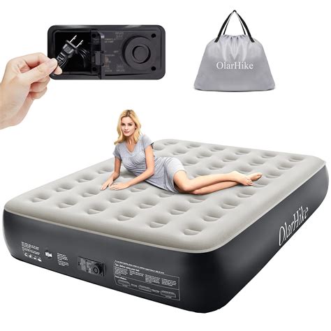 Olarhike Queen Air Mattress With Built In Pump Inflatable Blow Up