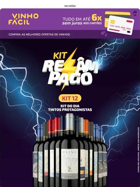 Vinho Fácil Oferta Relâmpago Kit Tintos Protagonistas Milled