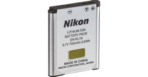 Nikon EN EL19 Lithium Ion Battery 700mAh 25837 B H Photo Video