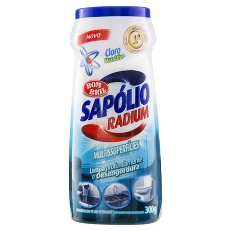 Saponáceo Pó Detergente Cloro Sapólio Radium Frasco 300g Trimais