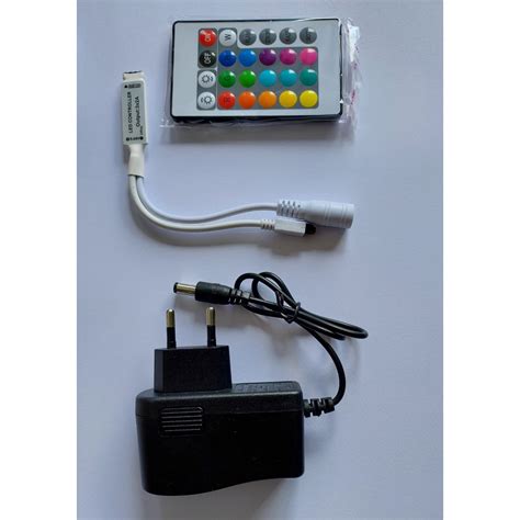 Controlador Ir Para Fita Led Rgb V Fonte E Controle Remoto