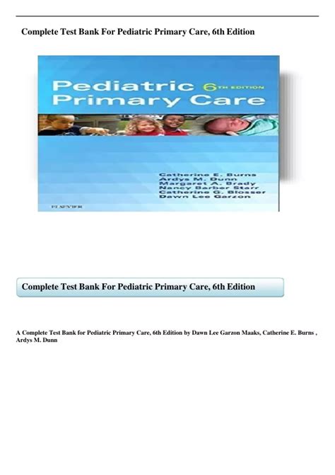 Pediatric Primary Care 5th Edition Test Bank 9