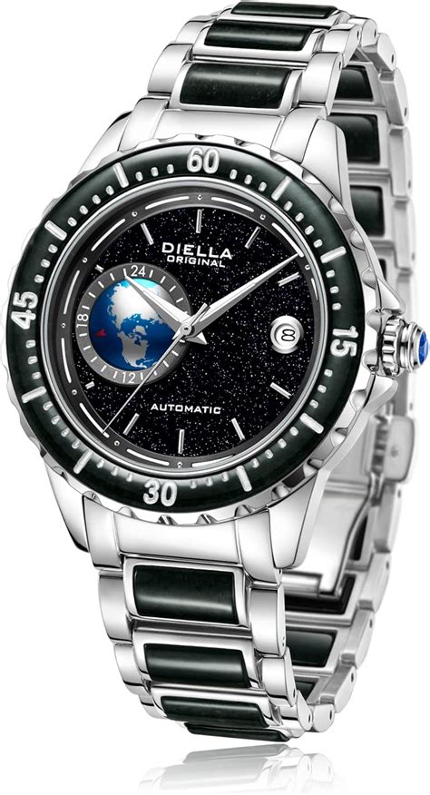 Buy Diella Automatic Watches For Men Black Jade Luxury Mens Dress