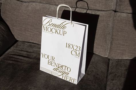 F Small Paper Bag 04 Mockup Bendito Mockup