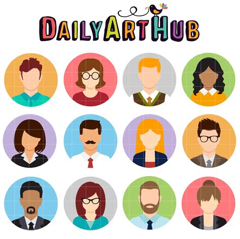 Office People Icons Clip Art Set Daily Art Hub Free Clip Art