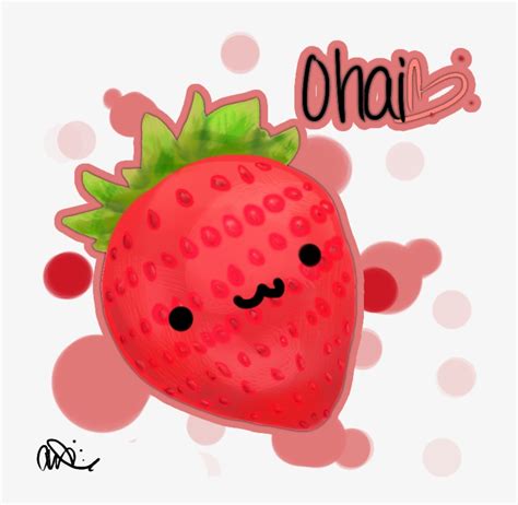 Strawberry By Chibbur On Deviantart - Cute Strawberry Drawing ...