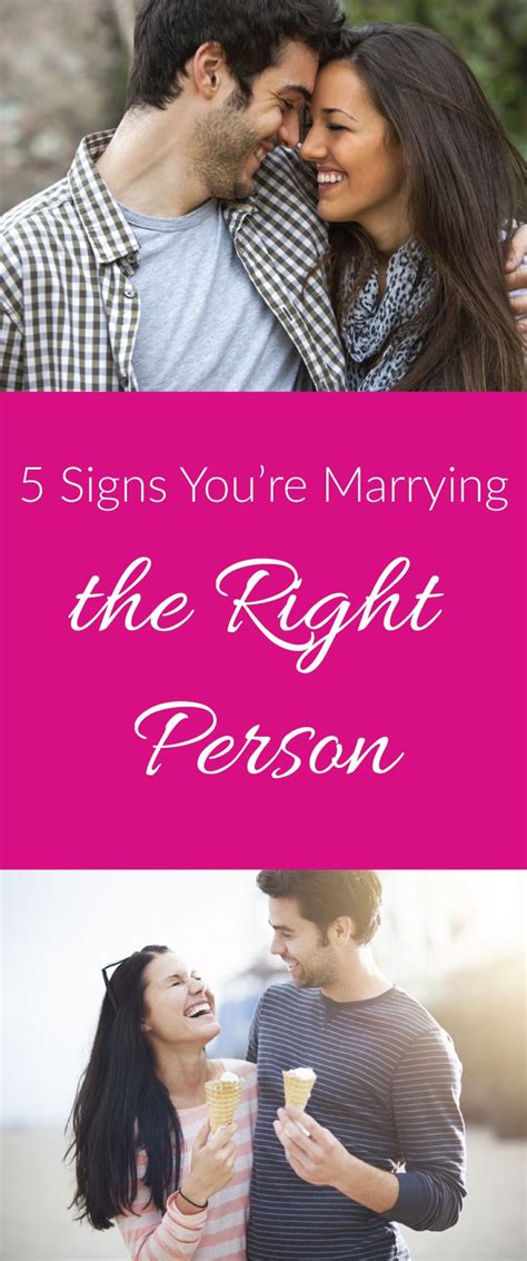 5 Signs Youre Marrying The Right Person Wedding Planning Marriage