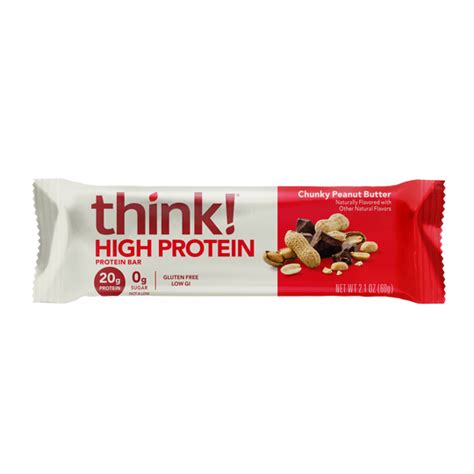 Think High Protein Bar Chunky Peanut Butter Think Products