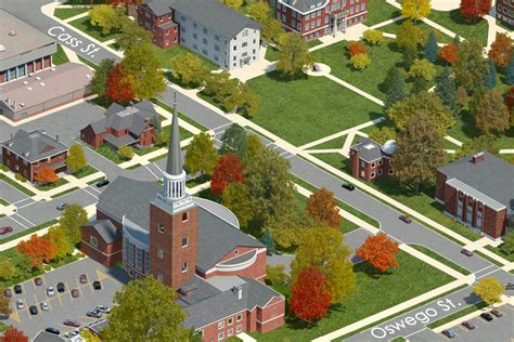 Photo-Realistic Map Artwork: Albion College