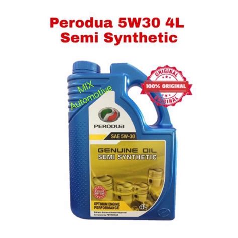 Original Perodua W W Semi Synthetic Engine Oil Litre