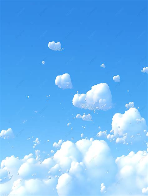 Blue Sky White Clouds Sky Material Background Wallpaper Image For Free ...