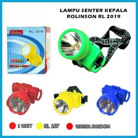 Jual Lampu Senter Kepala RL 2019 1 LED Rolinson Headlamp HeadLight RL