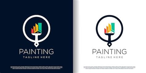 Premium Vector Painting Logo Design With Creative Unique Style