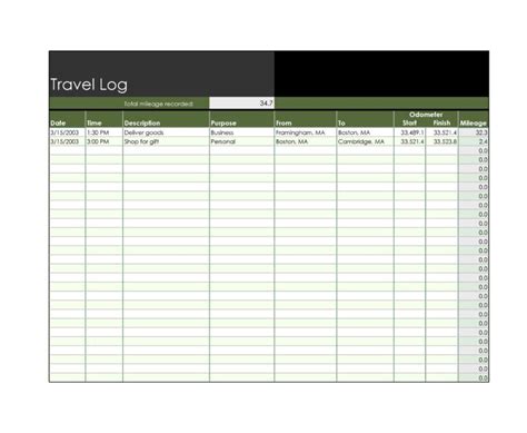 42 Useful Travel Log Templates (100% Free) ᐅ TemplateLab