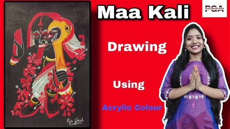 Makali How To Draw Maa Kali🙏🌺 Ll Acrylic Colour Painting Ll Puja Ghosh