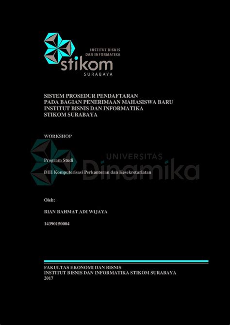 PDF SISTEM PROSEDUR PENDAFTARAN PADA BAGIAN Repository Dinamika Ac