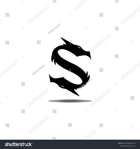 Letter S Head Dragon Silhouette Vector Stock Vector (Royalty Free ...