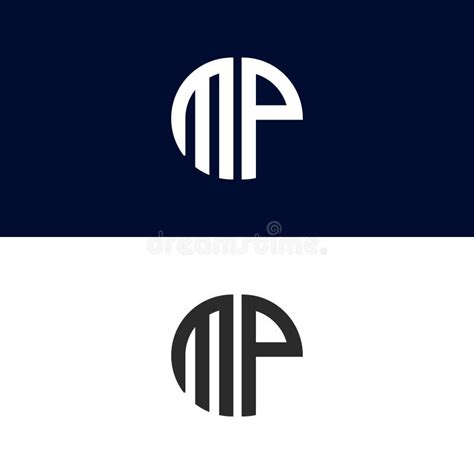 MP Initial Letter Logo Vector Template Creative Modern Monogram