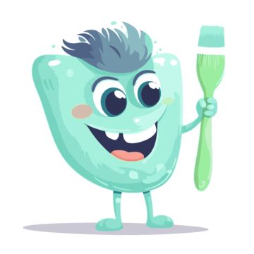 Toothbrush Clipart Cartoon Character Hand Holding A Toothbrush Vector