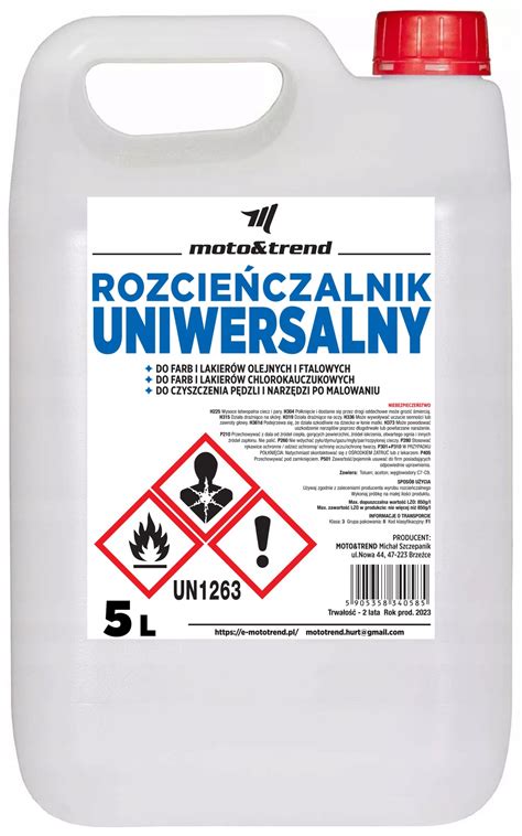 Rozpuszczalnik Rozcie Czalnik Uniwersalny L Uniwersalny L Mt Za Z