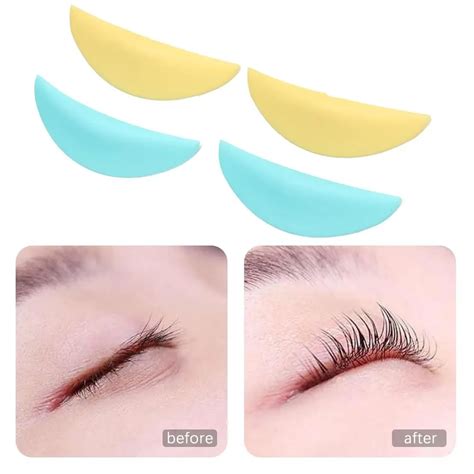 2pairs Eyelash Perming Pad Silicone Eyelash Lift Perm Pads Curler