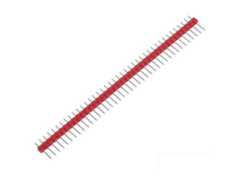 Regleta Conector Macho 2 54mm 40x1 Pines Roja Ja Bots