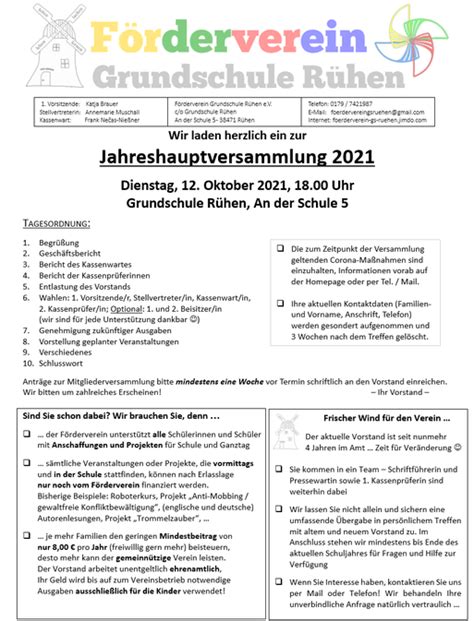 Der Förderverein braucht Ihre Hilfe Willkommen beim Förderverein