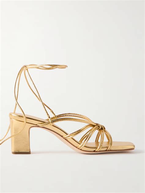 Loeffler Randall Ryder Metallic Leather Sandals