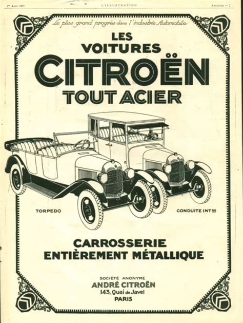 Publicit Ancienne Automobile Citro N Issue De Magazine Eur