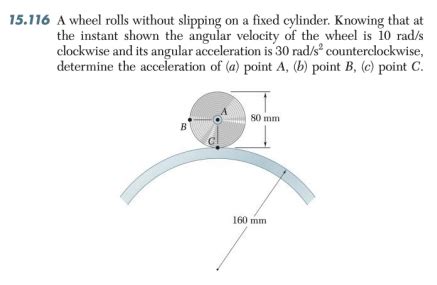 Solved A Wheel Rolls Without Slipping On A Fixed Chegg