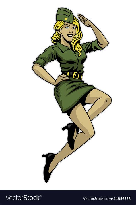 Vintage Army Pin Up Girl