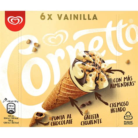 Classico Conos De Helado De Vainilla 6 Unidades Estuche 540 Ml