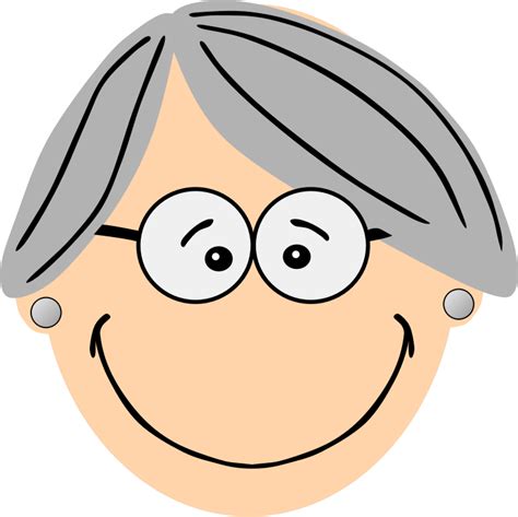 Grey haired grandma - Openclipart