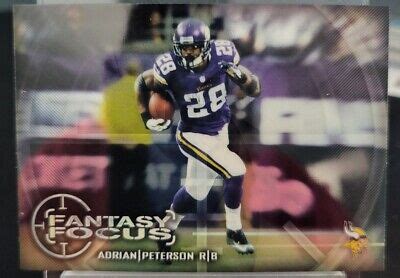 Topps Chrome Fantasy Focus Ff Ap Adrian Peterson Minnesota