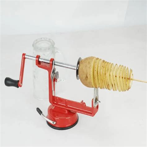 Stainless Steel Manual Potato Machine Potato Slicer Kitchen Spiral