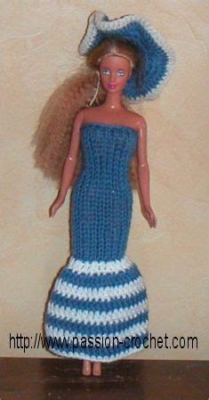 Robe de soirée au tricot et crochet pour Barbie Barbie And Ken Barbie