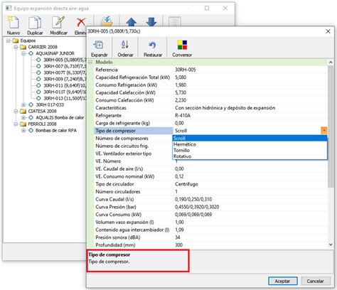 Tk D Menu Archivo Base De Datos Climatizacion Y Acs Equipos