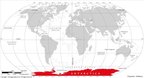 Map Of The World With Antarctica - Show Me The United States Of America Map