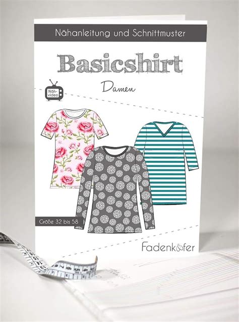 Amazon De Schnittmuster Fadenk Fer Basic Shirt Damen Gr Bis