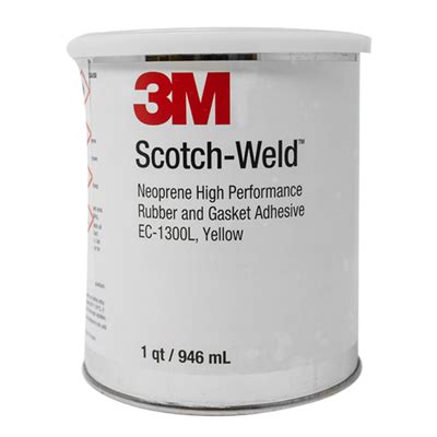 3M Scotch-Weld Rubber and Gasket Adhesive EC-1300L-Yellow-1qt ...