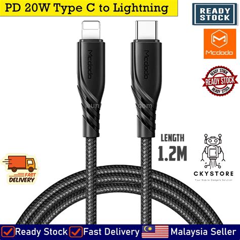 Mcdodo CA 8460 1 2m PD 20W USB C Type C To 8 Pin 1 2 Meter Fast