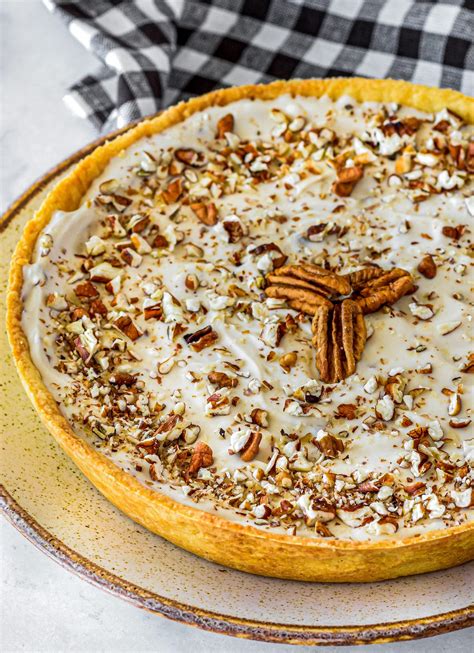 Pecan Cream Cheese Pie Recipe - CheekyKitchen