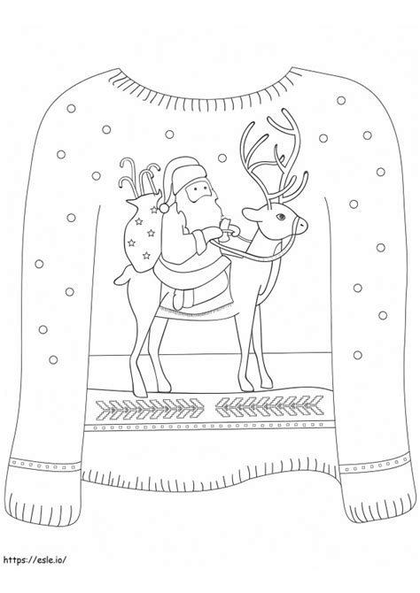 Free Printable Christmas Sweater Coloring Page