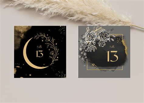 Starfall (ACOTAR Inspired) Table Numbers: 14 X 14 Cm Template for