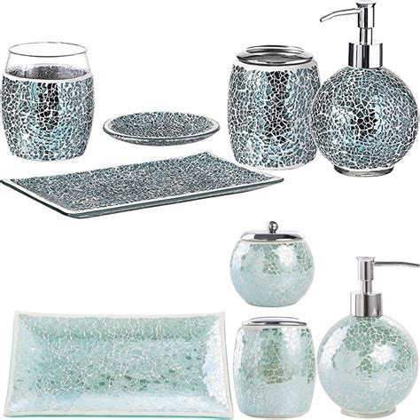 Whole Housewares 10 Piece Bathroom Accessory Set Mosaic