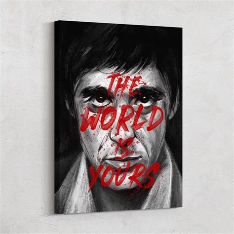 Scarface World Is Yours Wall Canvas Canvas Painting Canvas Wall Art