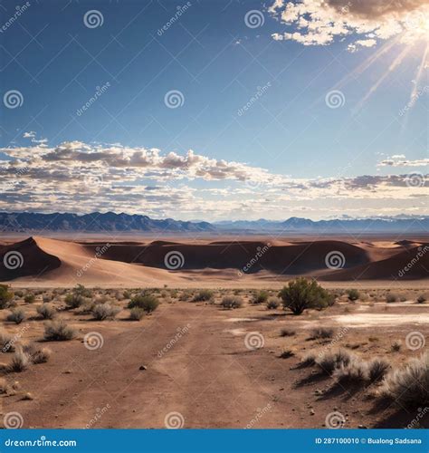 The Landscape of Alvord Desert, Oregon Has a Dried Lake Bed and Desert ...