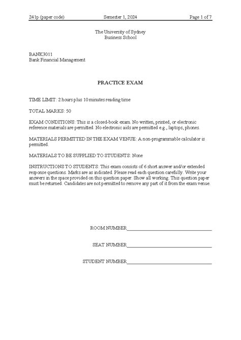 Queens University Exam Bank 5